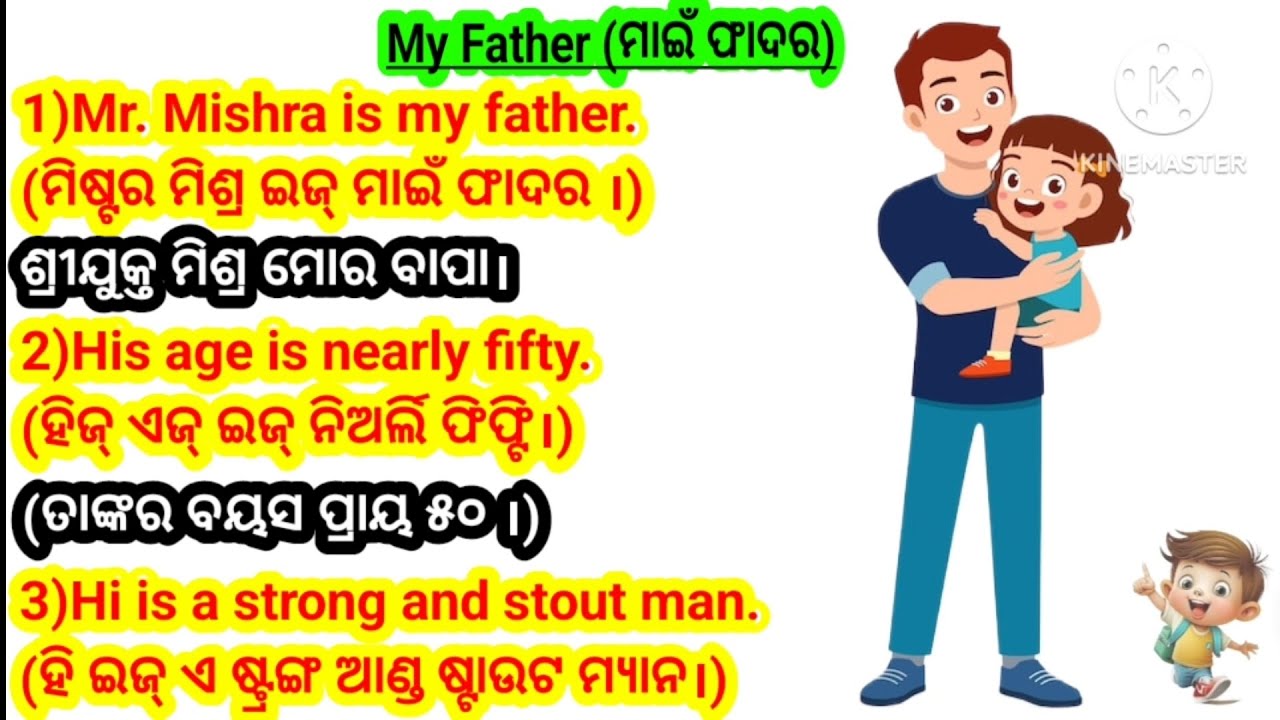 father essay in odia