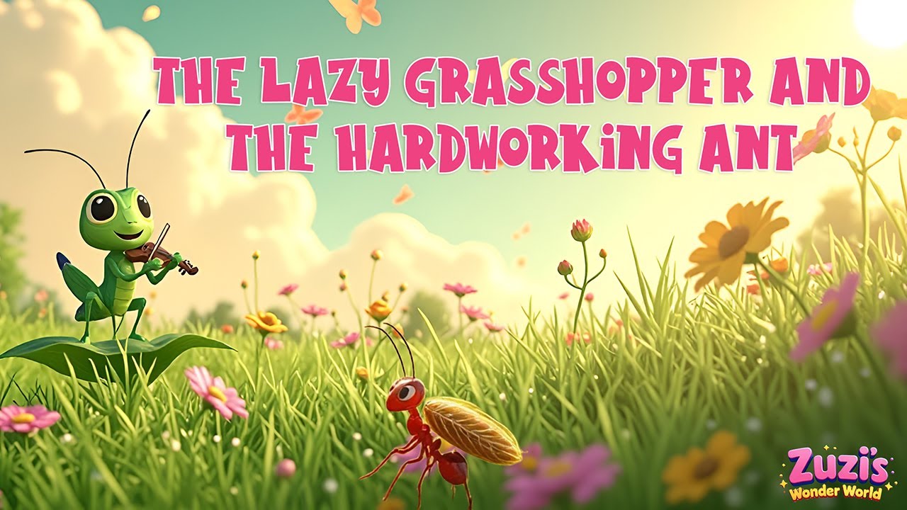 The Lazy Grasshopper and the Hardworking Ant | Kids Bedtime Story in English |Fairytale 3D Animation