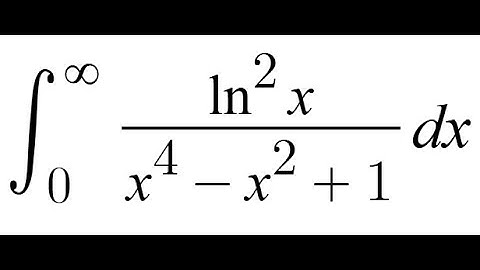 Feynman Integration Example 174 - ∫ from 0 to ∞ of (ln²(x) / (x⁴ − x² + 1)) dx
