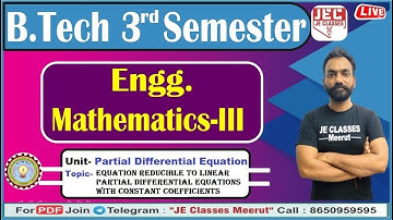 #26 B.Tech 2nd Year Engg. Mathematics-III Unit-01 Partial Differential Equation By Ashish Sir AKTU