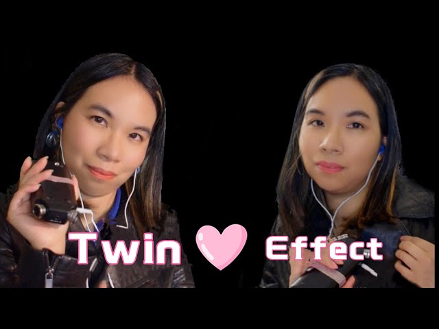ASMR TWINS (Leather Sounds, Mouth Sounds, Floam, Sequins, Layered Sounds) 👩‍❤️‍👩💕 [No Talking]
