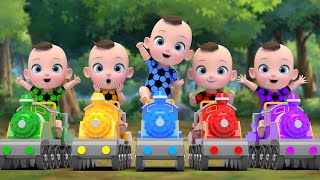 Color train | Head Shoulders Knees And Toes  | Nursery Rhymes & Kids Songs | Kindergarten