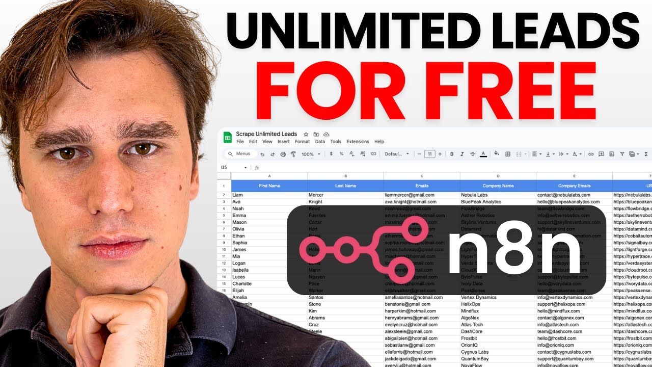 How To Scrape Unlimited Leads Using n8n (100% FREE) - YouTube