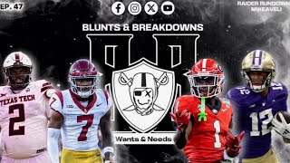 #Raiders Draft Wants & Needs|Blunts & Breakdowns 📱