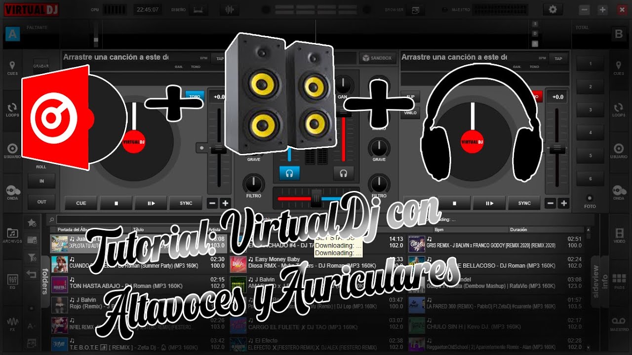 Tutorial: Configurar Virtual Dj, para tener Altavoz y Auriculares al mismo  timepo. - YouTube