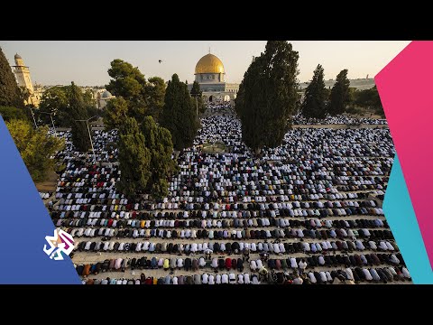 عيد الأضحى في القدس أكثر من 100 ألف يؤدون صلاة العيد وسط انتشار مكثف لشرطة الاحتلال شبابيك 