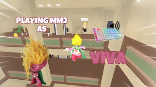 VIVA DESTROYS TEAMERS IN MM2 + GAMEPLAY (KEYBOARD ASMR)