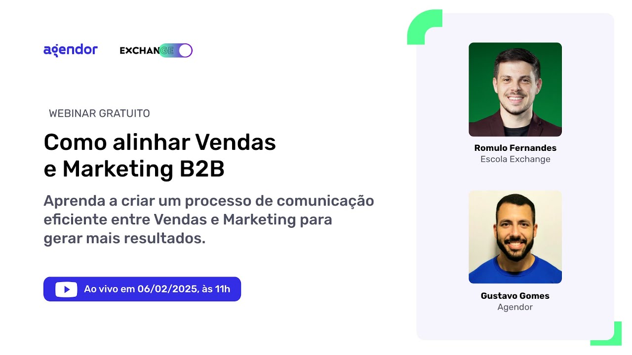 Webinar: Como alinhar Vendas e Marketing B2B | 06/02/25, às 11h - YouTube