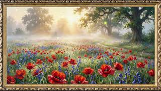 Baroque Style Floral Art 🌸 | 2 Hours Golden Frame TV Showcase