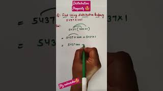 How to multiply using distributive Property 🤩#shorts#youtube shorts#mathematics