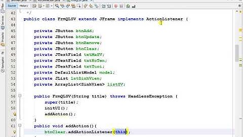 30.4  Gắn sự kiện cho các nút bấm thêm sửa xóa cập nhật