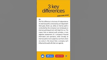 External Audit vs Internal Audit #shorts #internalauditvsexternalaudit #deloitte #pwc #ey #kpmg