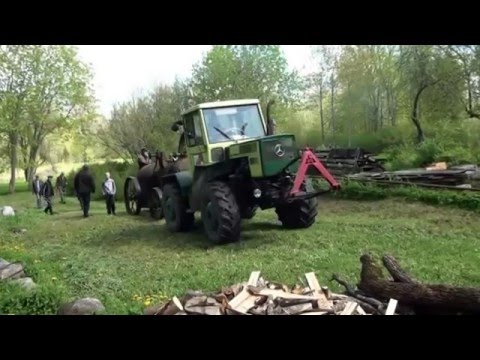 Mercedes Benz Mb Trac 800 Aurukatla Toomine Bringing Steam Boiler Youtube