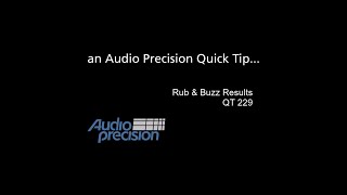 QT229 - Rub & Buzz Results