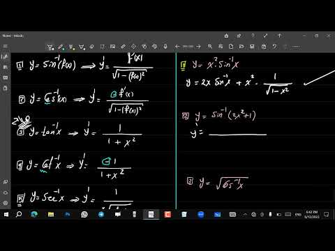 تفاضل اشتقاق الدوال المثلثية العكسية