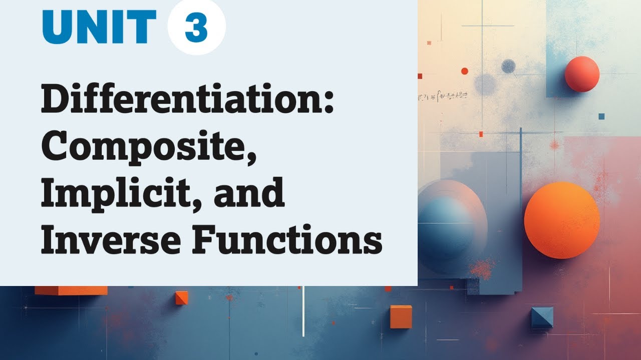 AP Calculus: Unit 3 (Differentiation of Composite, Implicit, and ...