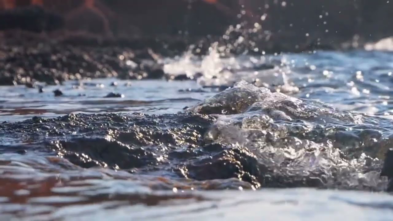활동적인 자연 생동감있는 물결 힐링영상
