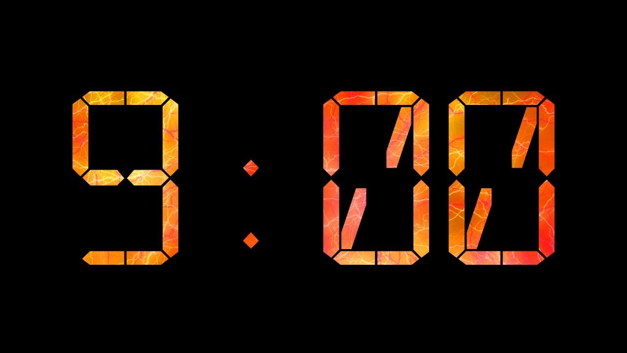 9:00 | Orange Electric LCD Countdown Timer - YouTube