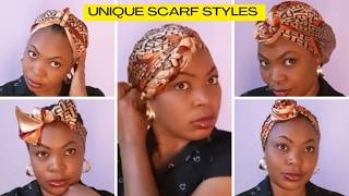 5 EFFORTLESS HEAD SCARF TUTORIALS || STYLES THAT INSTANTLY ELEVATE YOUR OUTFIT 