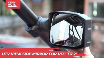 How to install UTV Adjustable Rear View Side Mirror for 1.75" to 2" | Kemimoto