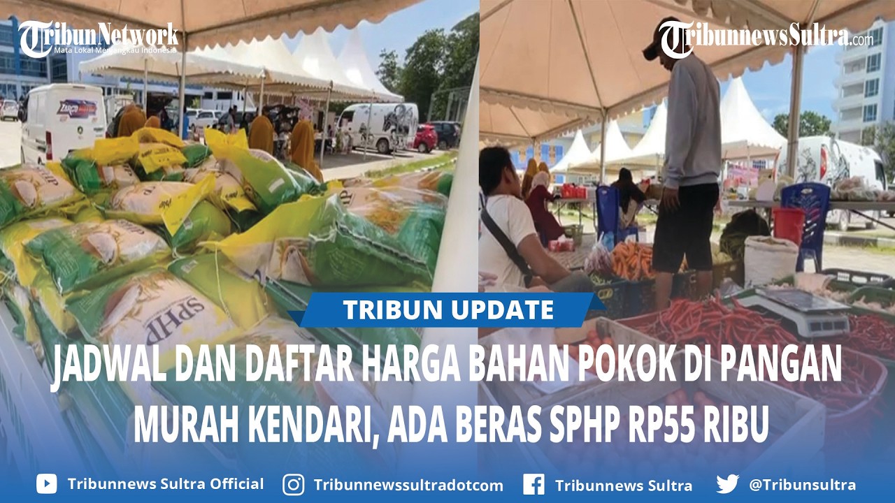 Beras SPHP di GPM Balai Kota Kendari Rp55 Ribu per 5 Kilogram, Jadwal dan Daftar Harga Bahan Pokok