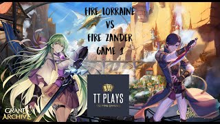 Fire Luxem Zander vs Fire Lorraine Game 1 | Gameplay | Grand Archive