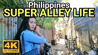 Philippines SUPER ALLEY LIFE in PASONG PUTIK RESIDENCE | WALK at HIDDEN ALLEY in NOVALICHES [4K] 🇵🇭