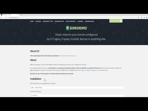Infrastructure testing using Serverspec