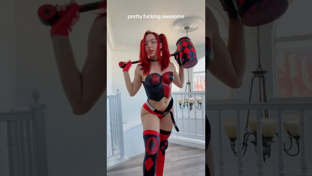 TRY ON MY NEW HARLEY QUINN COSTUME WITH ME!!