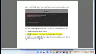 Fix COD Black Ops Cold War Connection Interrupted error on Windows 11/10