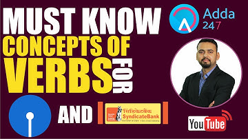 SBI PO 2017 : MUST KNOW CONCEPTS OF VERB FOR SBI AND SYNDICATE BANK