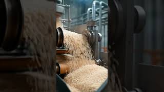 From raw rice grains to perfectly packed bags 🌾🏭 Clean processing. Pure factory satisfaction 🤌✨
