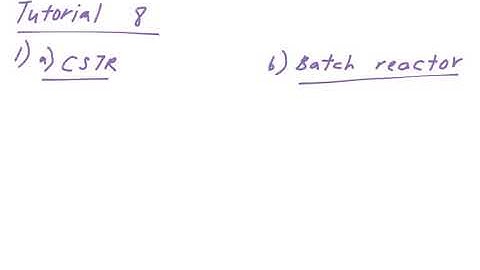 CSTR systems calculations,  chap 8 Reaction Engineering