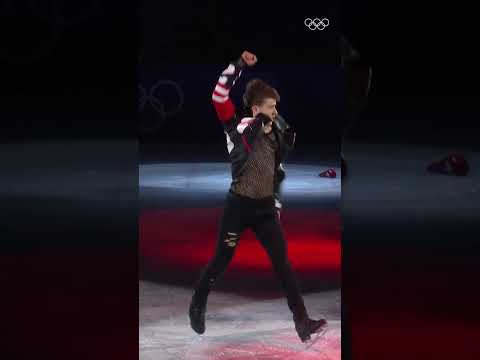 Back at #PyeongChang2018, Misha Ge brought MIC Drop to the Olympic ice. 🎆 #Olympics #BTS #BTSArmy