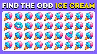 Can you Find the Odd Emoji out & fast food in 10 seconds- Sweet Edition? #oddemoji