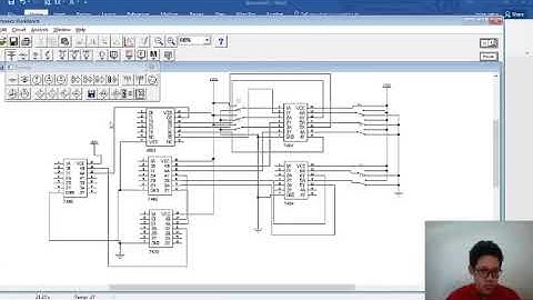Rangkaian Encoder 8 to 3 menggunakan Software EWB