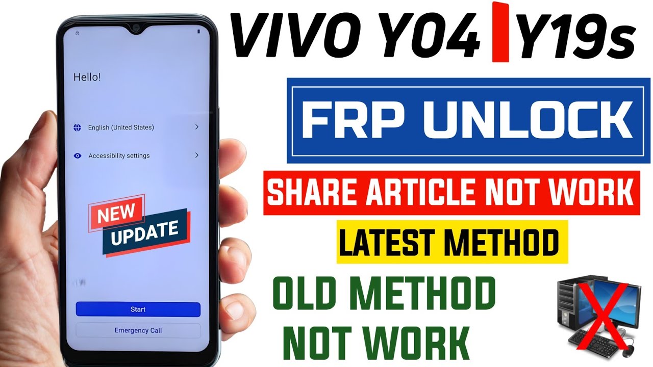 Vivo y19s | y04 Android 14 Frp Unlock/Bypass Google Account Lock Without PC - 2025