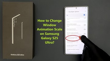 How to Change Window Animation Scale on Samsung Galaxy S25 Ultra?
