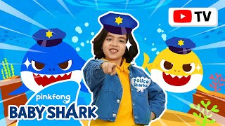 Eeyo Eeyo, Police Sharks! | Best Nursery Rhymes | Dance with Baby Shark | Baby Shark Official Resimi