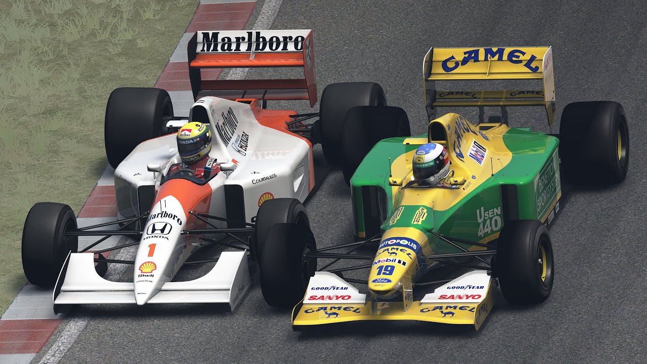 Michael Schumacher vs Ayrton Senna | Benetton-Ford B192 vs McLaren-Honda MP4/7A | F1 1992 at Estoril