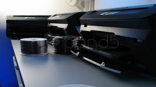 Label Printing Works Sequence. Stock Footage