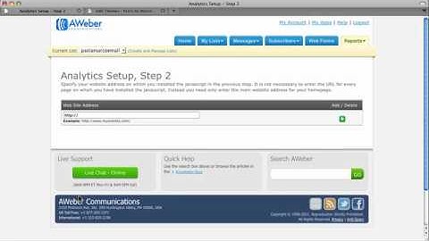 How To Install Aweber Email Web Analytics