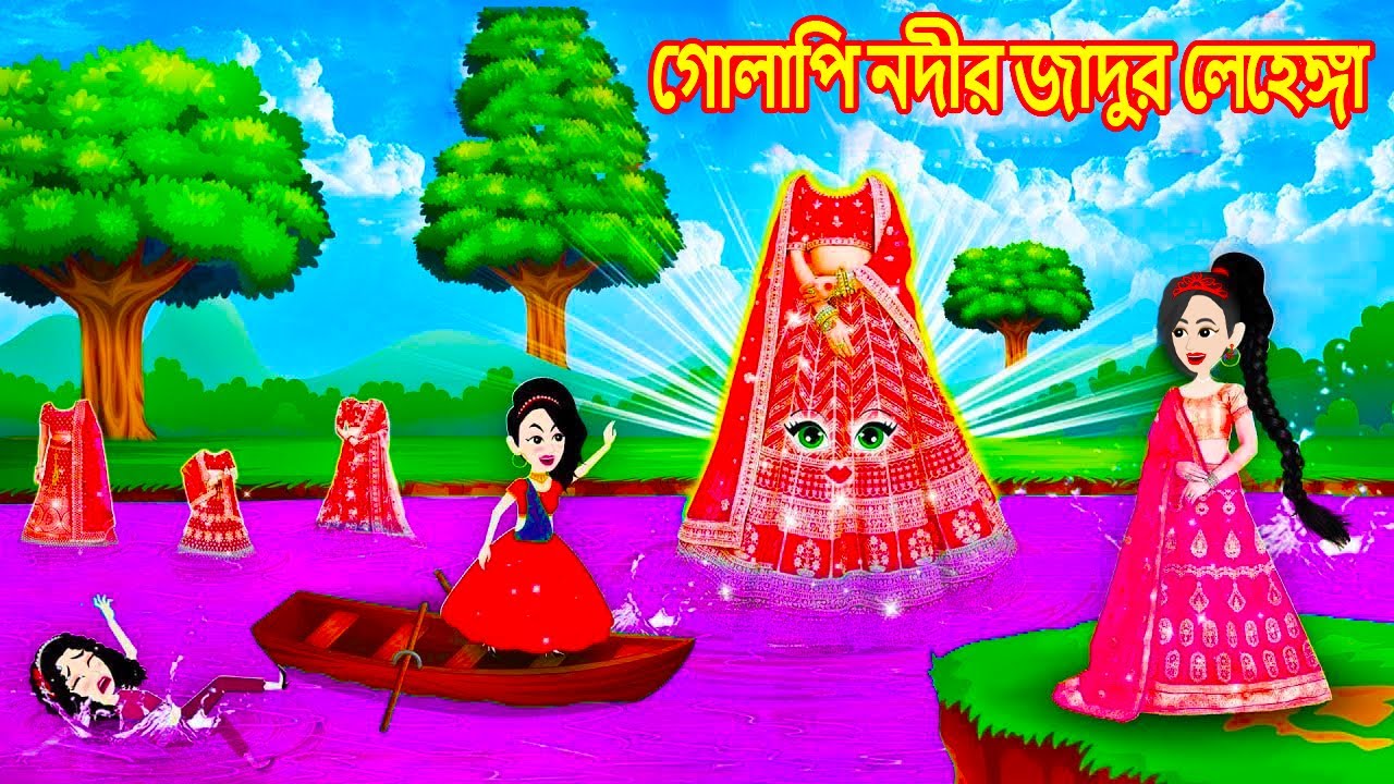 গোলাপি নদীর জাদুর লেহেঙ্গা | Golabi nodir Jadur lehenga | Bangla cartoon |  Jadur golpo