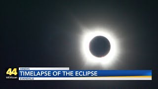 Timelapse of the April 8, 2024 total solar eclipse