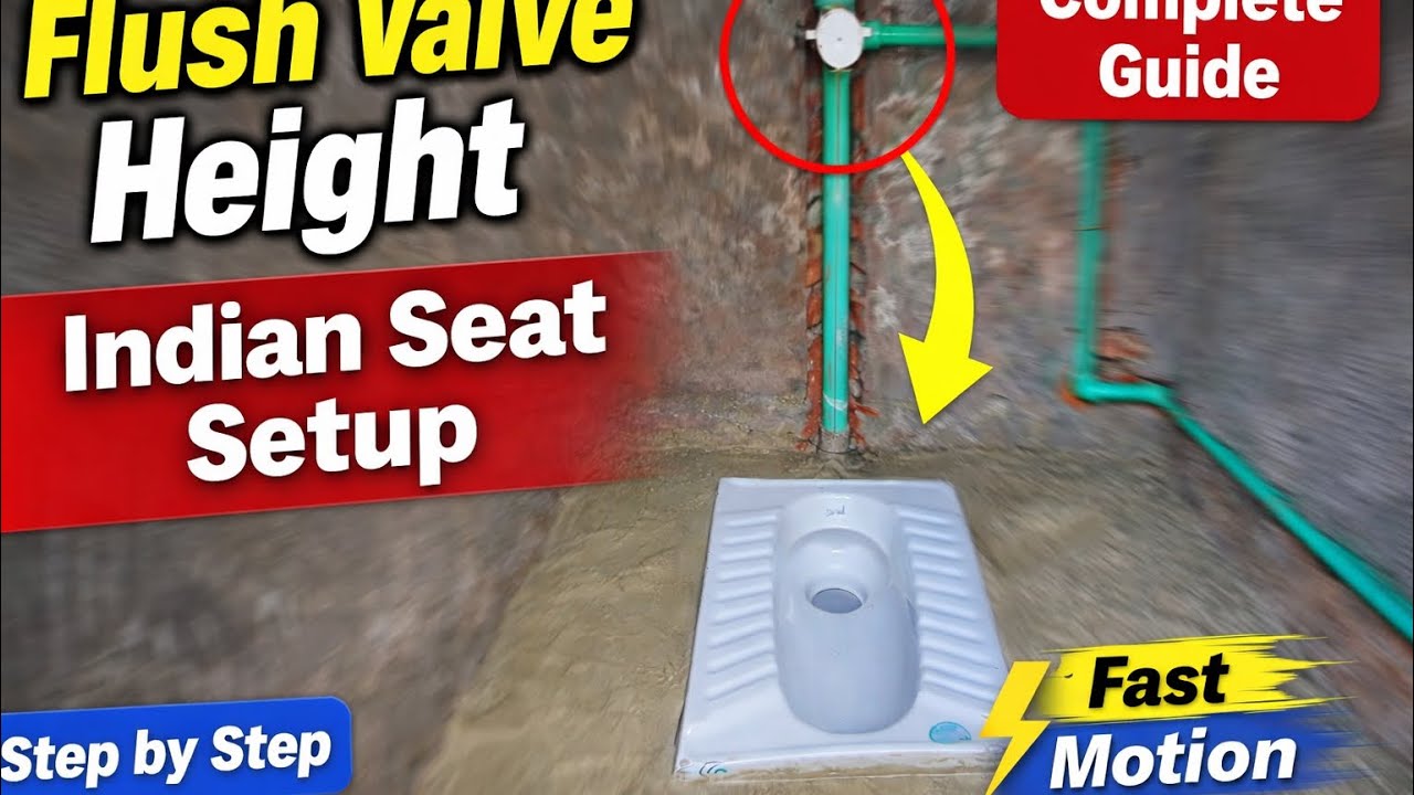 Flush Valve Installation with Indian Toilet Seat | Full Plumbing Guide#viral #diy #subscribe 