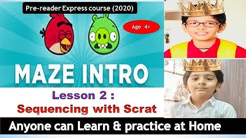 Lesson-2 #Sequencing With Scrat in Pre-reader Express-2020 ||Code.org ||Free Kids Coding