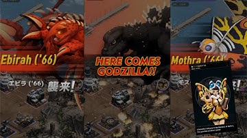 Godzilla vs The Sea Monster lvl 7 to lvl 10 + Yui mothra - Godzilla Defense Force, Kaiju Dungeon