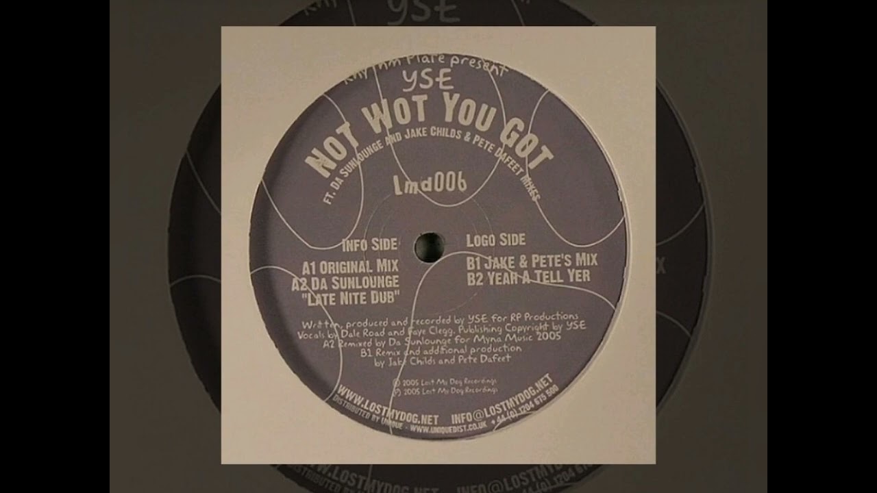 Rhythm Plate pres. YSE ☆Not Wot You Got☆ Original Mix. Lost My Dog 2006
