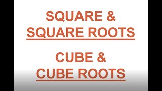 FASTEST WAY TO FIND CUBE ROOTS AND SQUARE ROOTS