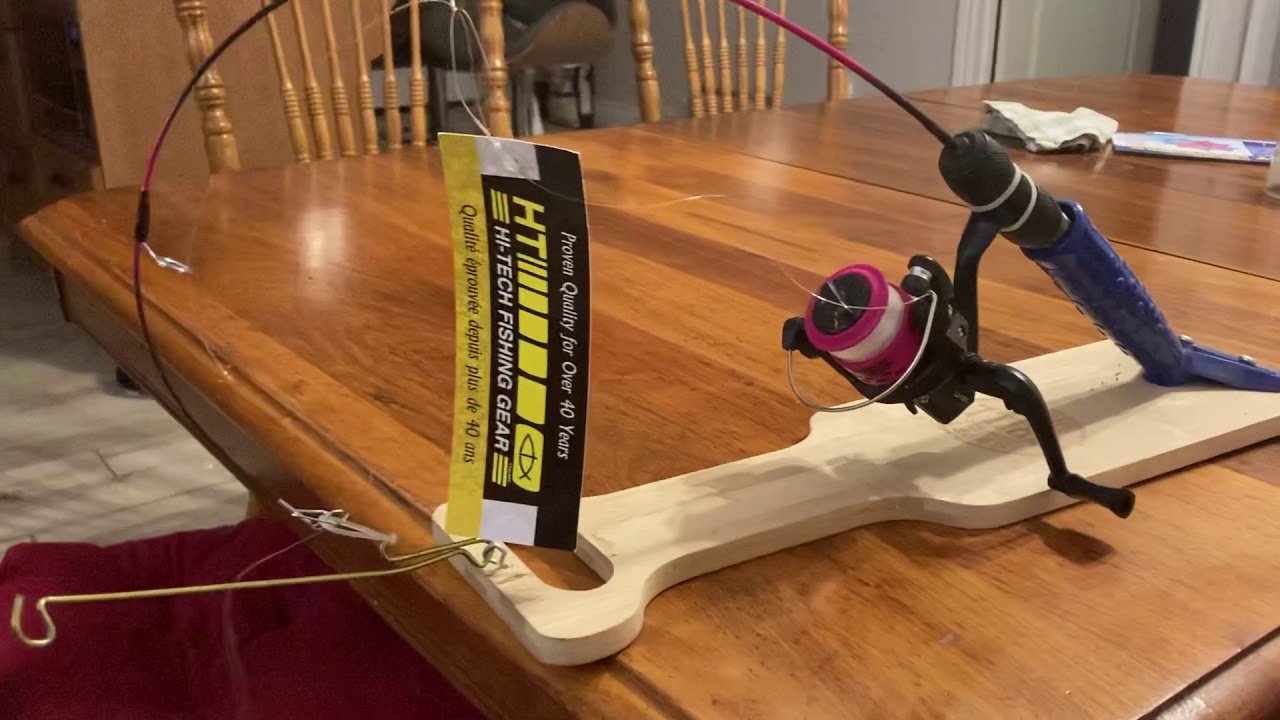 Automatic fish hook setter for ice fishing YouTube